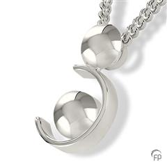 Assieraad zilver driekwart ring met bol