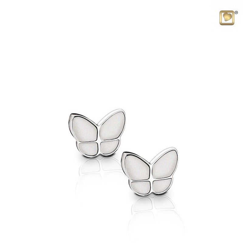 Treasure Oorbellen butterfly wit