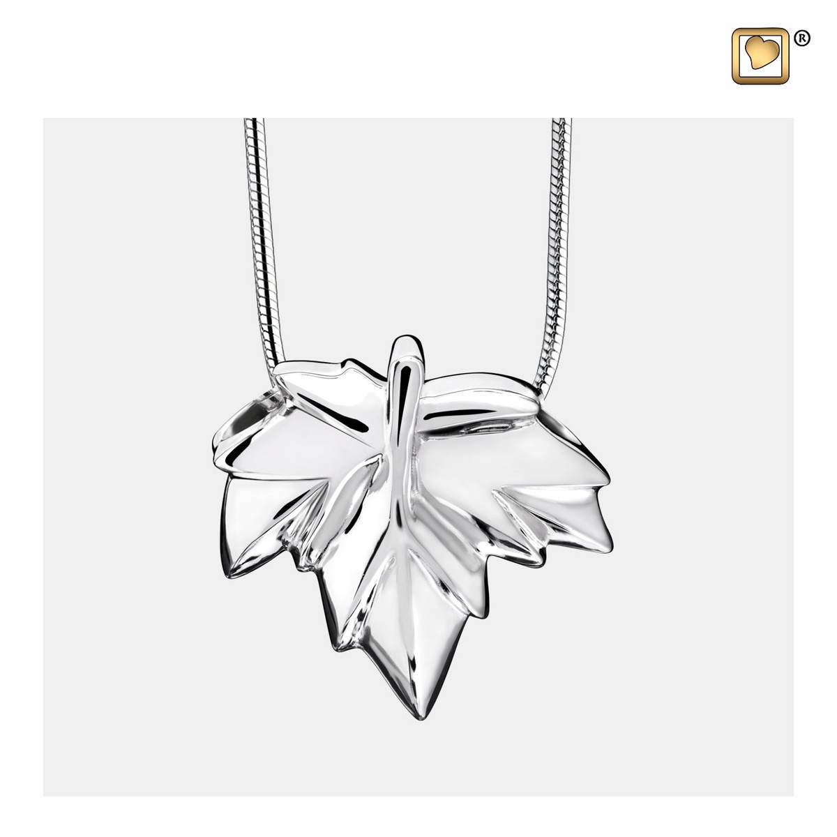 Autumn Leaf Ashes Pendant Pol silver