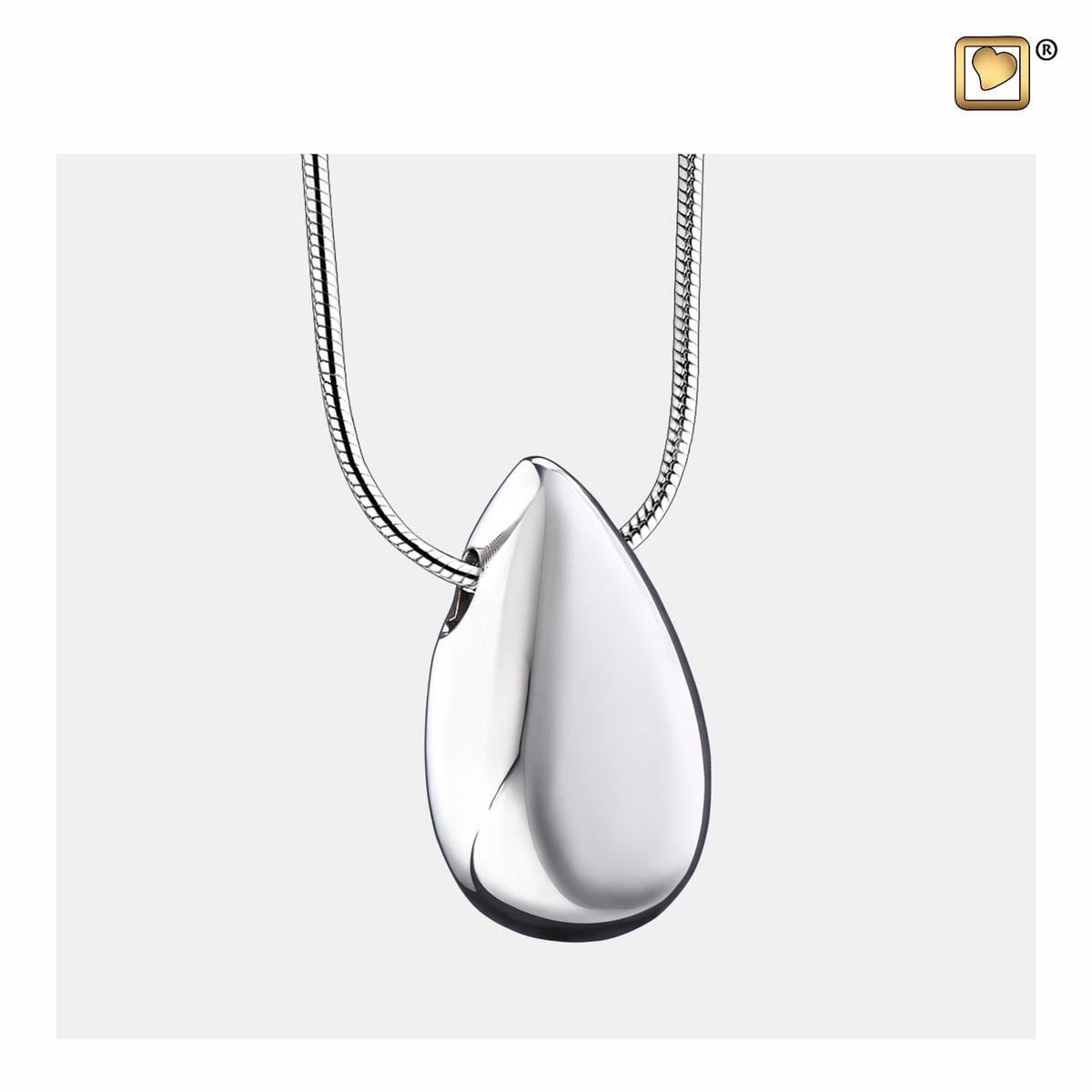 Drop Ashes Pendant Pol silver