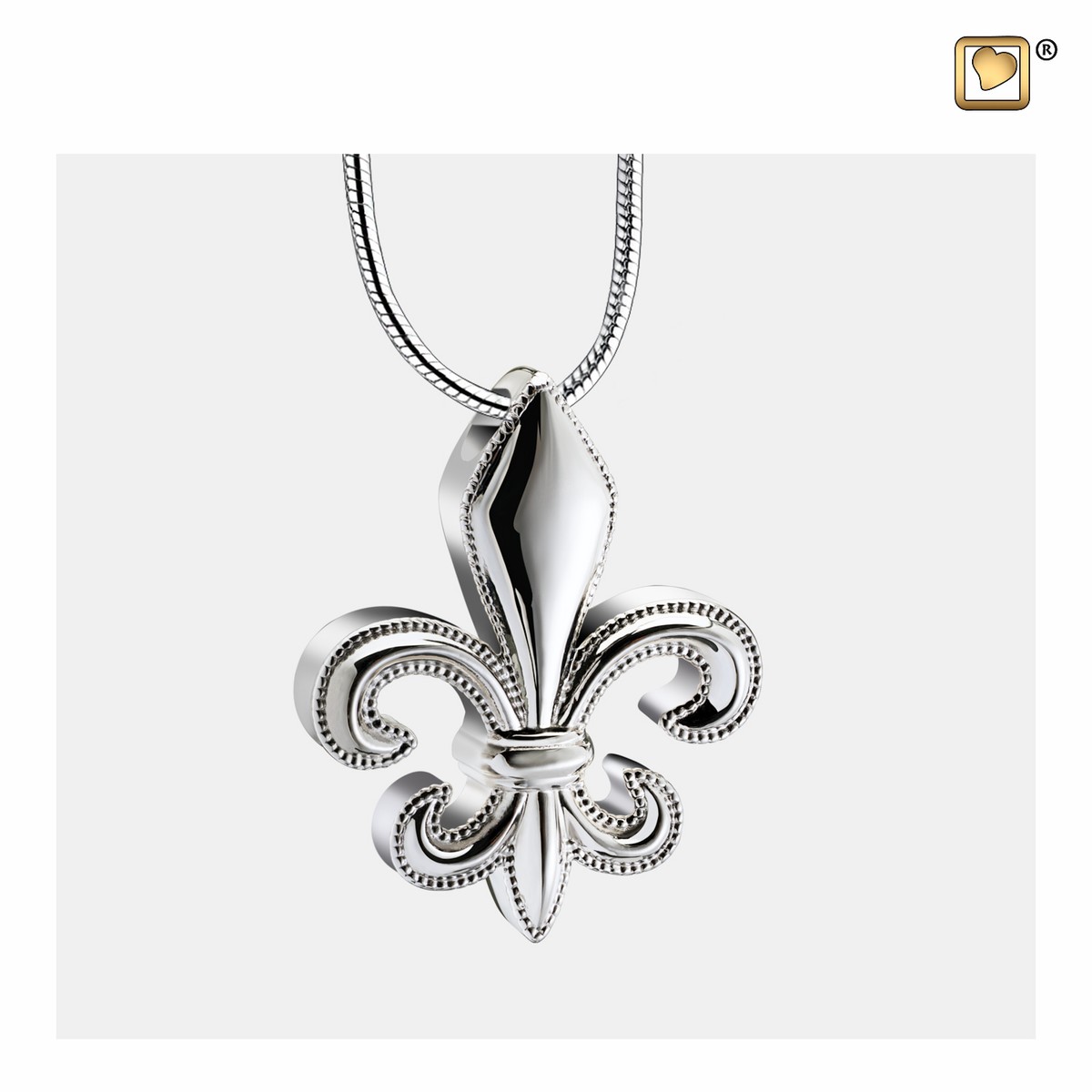 Fleur-de-lis Ashes Pendant Pol silver