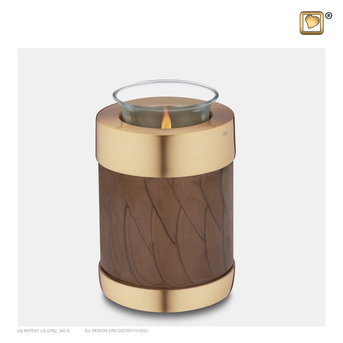 Tealight urn Bronze&Bru Gold